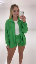 Load image into Gallery viewer, Bright green shirt set
