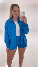 Load image into Gallery viewer, Bright blue shirt set
