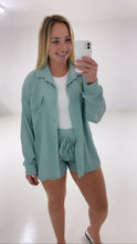 Load image into Gallery viewer, Sage green shirt set
